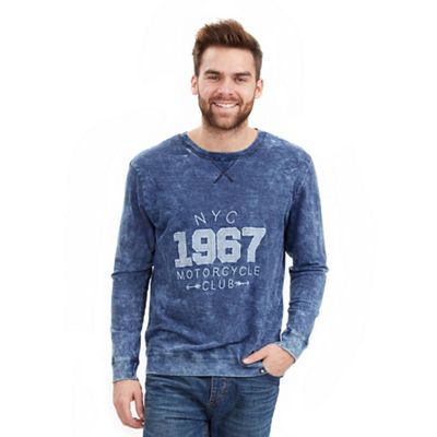 Joe Browns Blue washed to perfection crew top